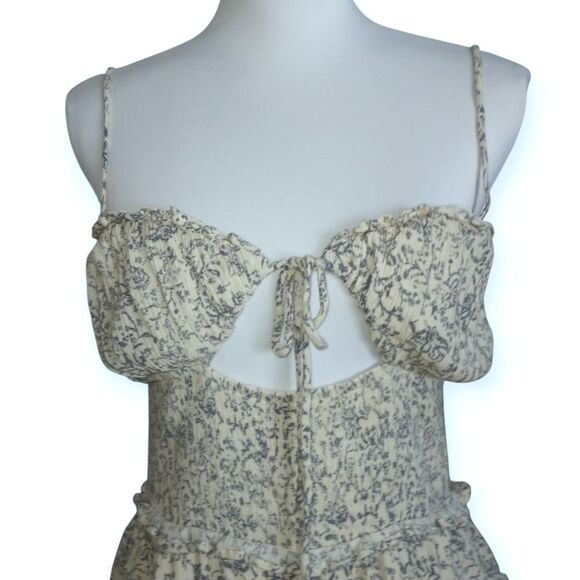 Nectar x Clothing Cream Floral Mini Dress Sz.L EUC - Picture 3 of 9